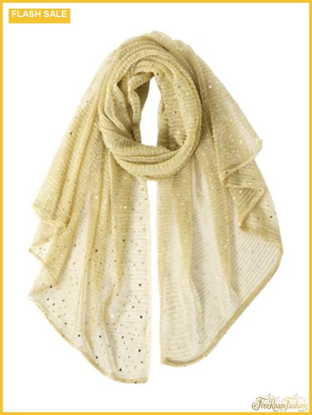 Lightweight Lace Printed Scarf Shawl Wrap Sheer Polyester Sequin Sparkle